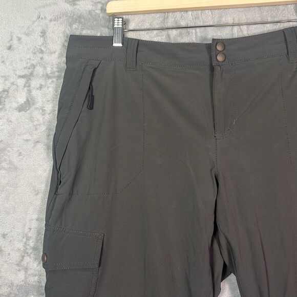 Eddie Bauer Charcoal Fleece Lined Cargo Pants Size 18 Short - Picture 8 of 13